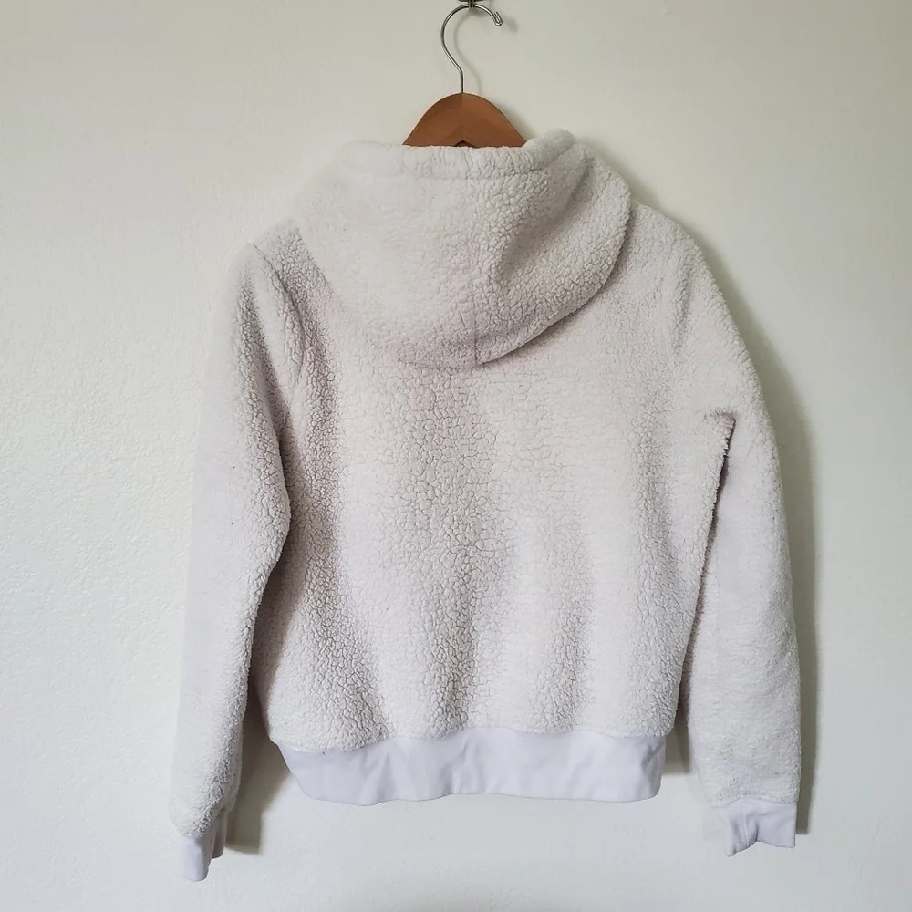 BANANA REPUBLIC Sherpa Hoodie White Size XS - Picture 4 of 8